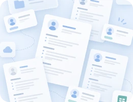Currículos de candidatos espalhados em vários lugares, sem organização