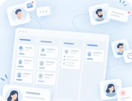 Gestores ao redor do processo seletivo, com aprovações perdidas em mensagens